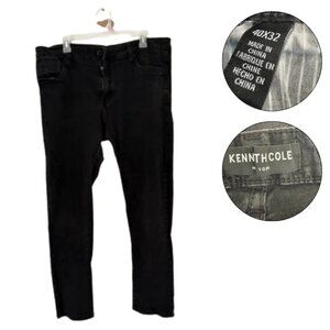 Kenneth Cole New York Men’s Black Jeans 40x32 Straight Fit Denim